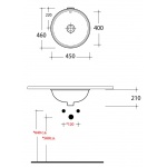 Olympia Ceramica Tondo Umywalka meblowa okrągła 46 cm, Biały LIL4446001