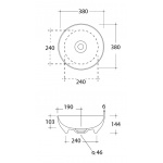   Olympia Ceramica Trend Umywalka ∅38 biały połysk TRE42TO38001 W MAGAZYNIE!!