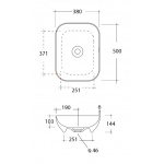 Olympia Ceramica Trend Umywalka stawiana na blat 500x380 mm, Biały TRE42RE50001