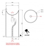 Olympia Ceramica Tunel Umywalka okrągła wolnostojąca 440 mm, Biały LIL4742001