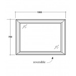 Olympia Ceramica Lustro ścienne 100x70 cm czarne IMSP100N