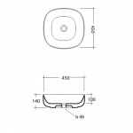  Olympia Ceramica Metamorfosi Umywalka nablatowa 45x45 cm biała MET42O4001 WYPRZEDAŻ EKSPOZYCJI!!