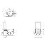 Olympia Ceramica Milady Miska WC Rimless® do kompaktu 62x36 cm biała MIL130301