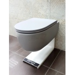   Olympia Ceramica Milady Miska WC Rimless® wisząca 52x36 cm z deską wolnoopadającą SLIM grey MIL120203+C5CN03