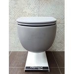   Olympia Ceramica Milady Miska WC Rimless® wisząca 52x36 cm z deską wolnoopadającą SLIM grey MIL120203+C5CN03