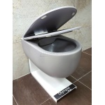   Olympia Ceramica Milady Miska WC Rimless® wisząca 52x36 cm z deską wolnoopadającą SLIM grey MIL120203+C5CN03