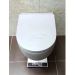  Olympia Ceramica Milady Miska WC Rimless® wisząca 52x36 cm z deską wolnoopadającą SLIM grey MIL120203+C5CN03