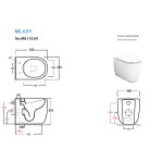       Olympia Ceramica Milady Miska stojąca bezrantowa 52x36 biały połysk MIL110301 W MAGAZYNIE!!