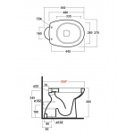 Olympia Ceramica Misa wc stojący z funkcją bidetu, Biały MER300101 