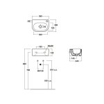   Olympia Ceramica Nicole Umywalka ścienna 36x26 cm, Biały NIC413D101 WYPRZEDAŻ EKSPOZYCJI!!