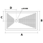 Olympia Ceramica Oly Brodzik ceramiczny 100x70 biały połysk OLY8701001