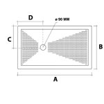 Olympia Ceramica Oly Brodzik ceramiczny 120x80 biały połysk OLY8801201