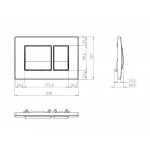 Olympia Ceramica Podwójny przycisk spłukiwania, Biały G91003