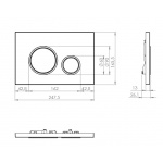 Olympia Ceramica Podwójny przycisk spłukiwania, Chrom G92000