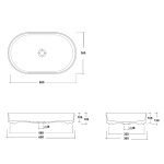   Olympia Ceramica Smash Umywalka stawiana na blat bez korka 600x360 mm biała SMA42SO6000