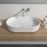   Olympia Ceramica Smash Umywalka stawiana na blat bez korka 600x360 mm biała SMA42SO6000