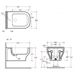 Olympia Ceramica Synthesis Bidet wiszący, Biały SYN220101