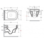 Olympia Ceramica Synthesis Muszla WC wisząca 50x36 cm biała SYN120201