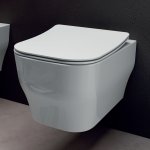 Olympia Ceramica Synthesis Miska bezrantowa 52x36 z deską wolnoopadającą slim biały połysk SYN1202R01+C9SYN01