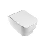 Olympia Ceramica Synthesis Miska bezrantowa 52x36 z deską wolnoopadającą slim biały połysk SYN1202R01+C9SYN01