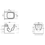 Olympia Ceramica Synthesis Miska bezrantowa 52x36 z deską wolnoopadającą slim biały połysk SYN1202R01+C9SYN01