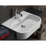 Olympia Ceramica Synthesis Umywalka półwpuszczana w blat 560x430 mm, Biały SYN4556101