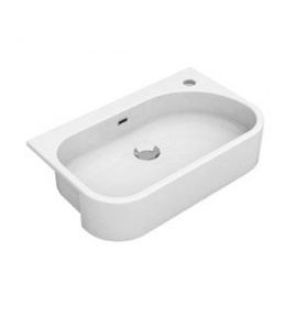 Olympia Ceramica Synthesis Umywalka półwpuszczana w blat 540x370 mm, Biały SYN4554101