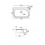 Olympia Ceramica Synthesis Umywalka półwpuszczana w blat 54x37 cm biały SYN4554101