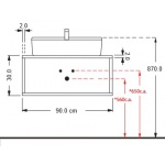 Olympia Ceramica Szafka pod umywalkę 90 cm, Miód SYNMOB90 