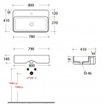 Olympia Ceramica Tratto Umywalka stawiana na blat, Biały TRA4280101
