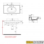 Olympia Ceramica Tutto-evo Umywalka ścienna 100 cm, Biały TUT4110101