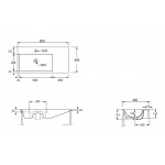 Olympia Ceramica Tutto-evo Umywalka prostokątna meblowa 900x460 mm z blatem, Biały TUE4890101