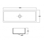 Olympia Ceramica Zlew kuchenno-pralniczy 1200x450 mm biały ARC6512001