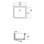 Olympia Ceramica Venere Zlew ścienny 60x50 cm, Biały ARC6248001 