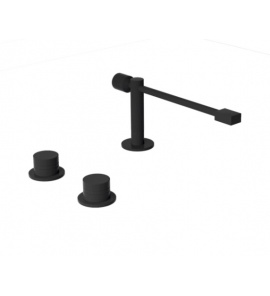 Olympia Ceramica Vinyl Bateria trzyotworowa Czarny VYNRUB23