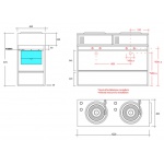Olympia Ceramica Vinyl Konsola do montażu umywalki i kranu 1220 mm, Miodowy VYNMOB12237