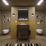 Olympia Ceramica Vinyl Lustro ścienne z LED 620 mm VYNSPI62