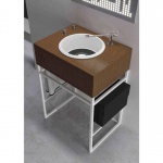 Olympia Ceramica Vinyl Metalowa rama pod umywalkę 620 mm, Biały VYNST6211