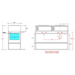 Olympia Ceramica Vinyl Metalowa rama pod umywalkę 122 mm, Biały VYNST6211