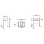 Olympia Ceramica Wolnostojąca szafka z szuflada i półką 75cm, Biały-dąb TRAMOB75 