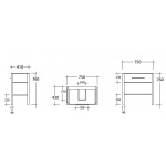 Olympia Ceramica Wolnostojąca szafka z szuflada i półką 75cm, Biały-dąb TRAMOB75 
