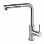 Omnires Albany Bateria kuchenna jednootworowa z obrotową i wyciąganą wylewką Inox AB1455IN