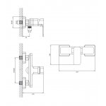 Omnires Apure Bateria prysznicowa ścienna Chrom AP2240CR