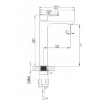 Omnires Apure Bateria umywalkowa jednootworowa wysoka bez korka Chrom AP2212CR