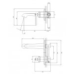 Omnires Armance Bateria umywalkowa podtynkowy Miedź antyczna AM5215ORB
