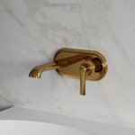 Omnires Armance Bateria umywalkowa podtynkowy Złoty AM5215GL