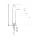 Omnires Armance Bateria umywalkowa wysoka Chrom AM5212CR