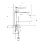 Omnires Armance Bateria umywalkowa bez korka Chrom AM5210CR