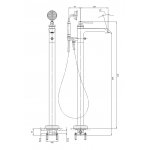 Omnires Armance Bateria wannowa wolnostojąca Miedź antyczna AM5233ORB