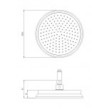 Omnires Armance Deszczownica Ø 230 mm Chrom WGARMANCECR